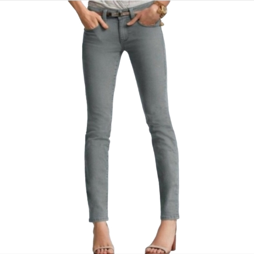 Cabi Womens Gray Skinny Jeans Size 2 ‎ Cotton Stretch Denim Low Rise Style 326